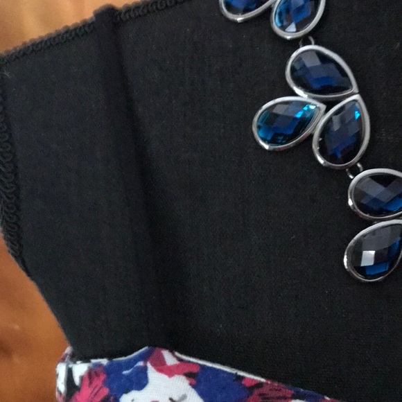 Blue, Red, White & Black Bra Back Sundress - Picture 3 of 9